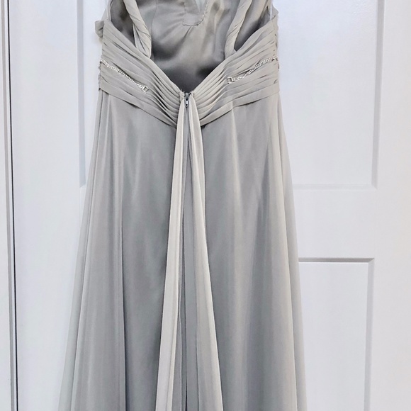 Silver, Bridesmaid/Mother of the Bride/Mother of Groom, Dress with belt. SZ 8 - Picture 6 of 8